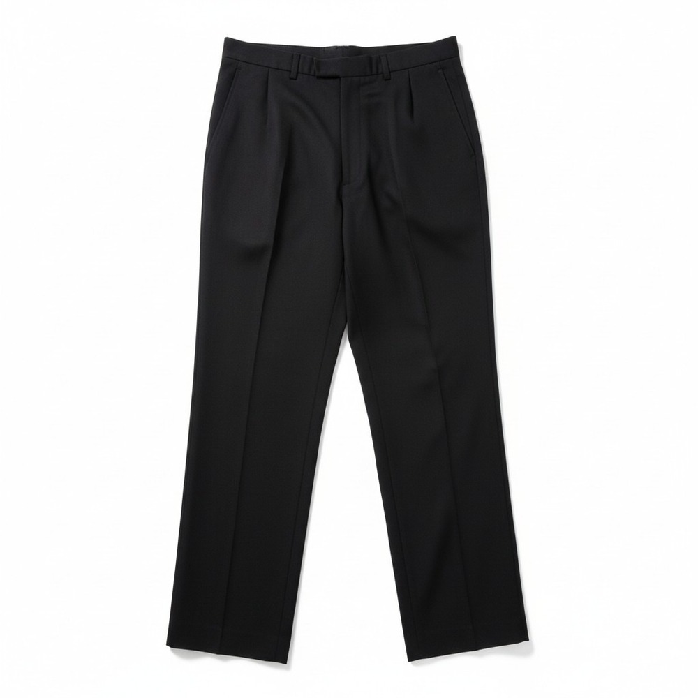 Giorgio Sant Angelo Women's Pleated Black Merino Lined Wool Pants Sz 14 Vintage - Picture 3 of 9